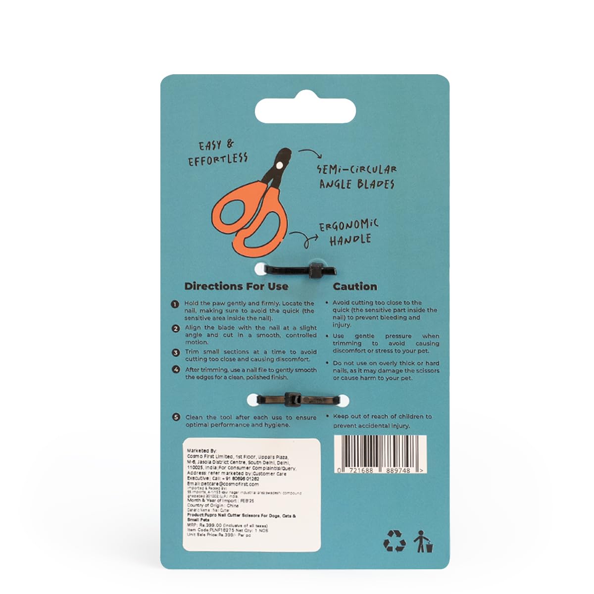 pet nail clipper with safety guard
