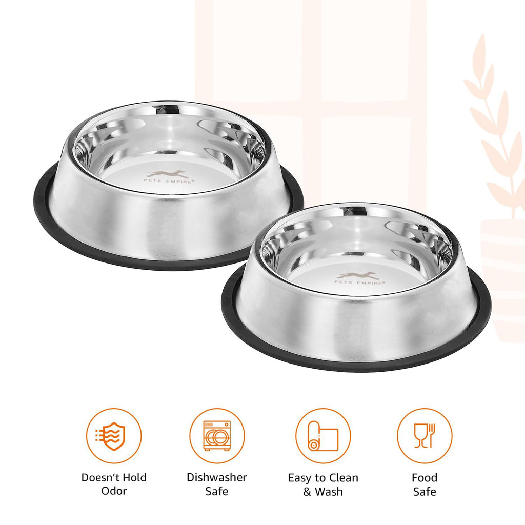 Stainless Steel Dog & Cat Food Bowl Set (2 x 700ml) My Store 10
