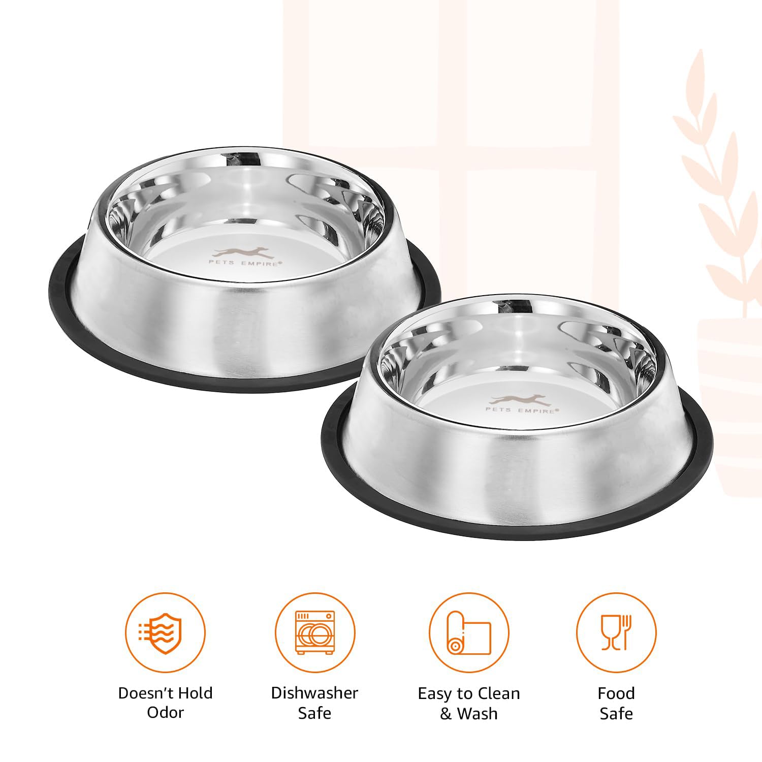 Stainless Steel Dog & Cat Food Bowl Set (2 x 700ml) My Store 10