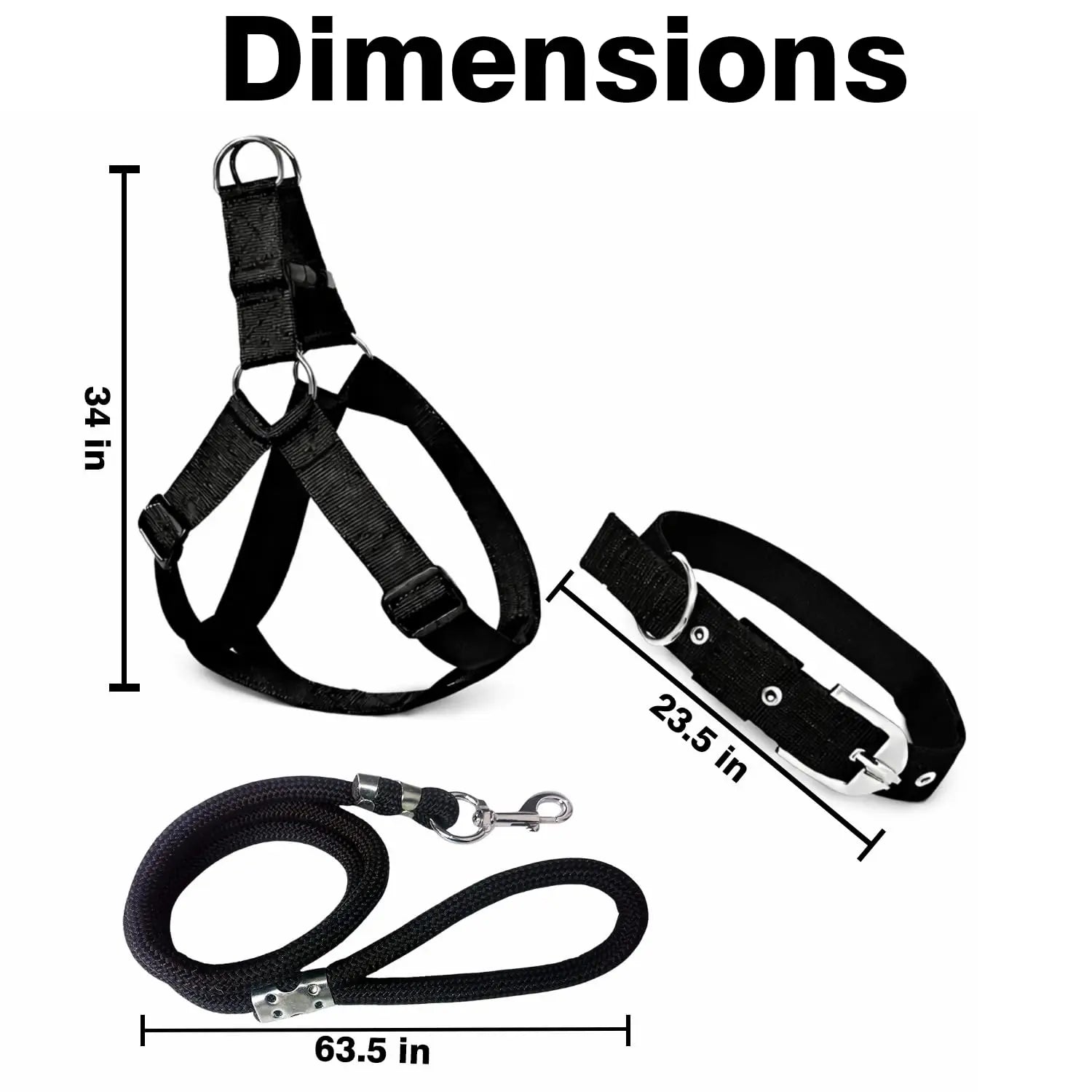 adjustable dog harness set