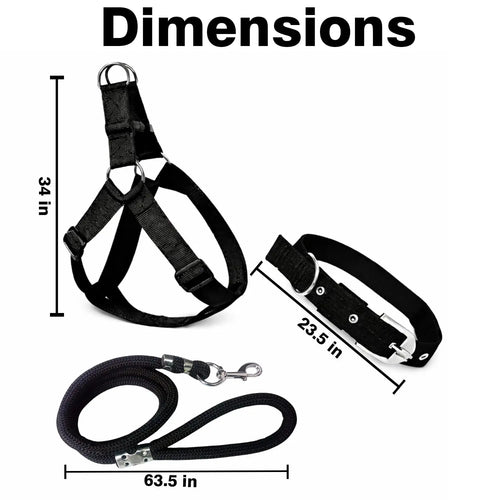 adjustable dog harness set
