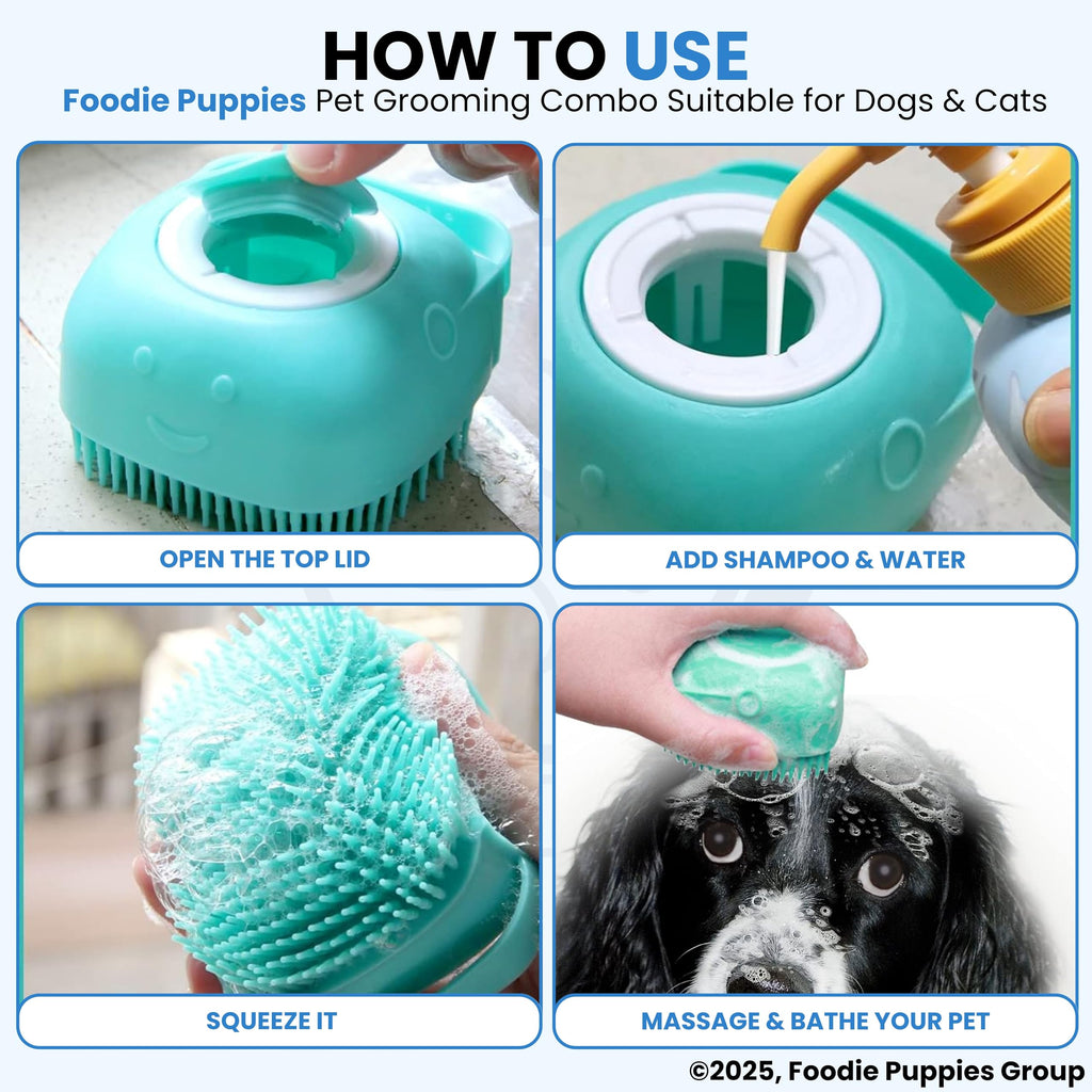 Pet Grooming Brush with Shampoo | FurryTales My Store 10